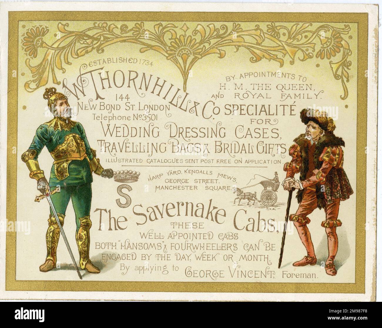 Due personaggi e inserzioni nel programma Princess Ida, Gilbert & Sullivan, Savoy Theatre, Londra. Foto Stock