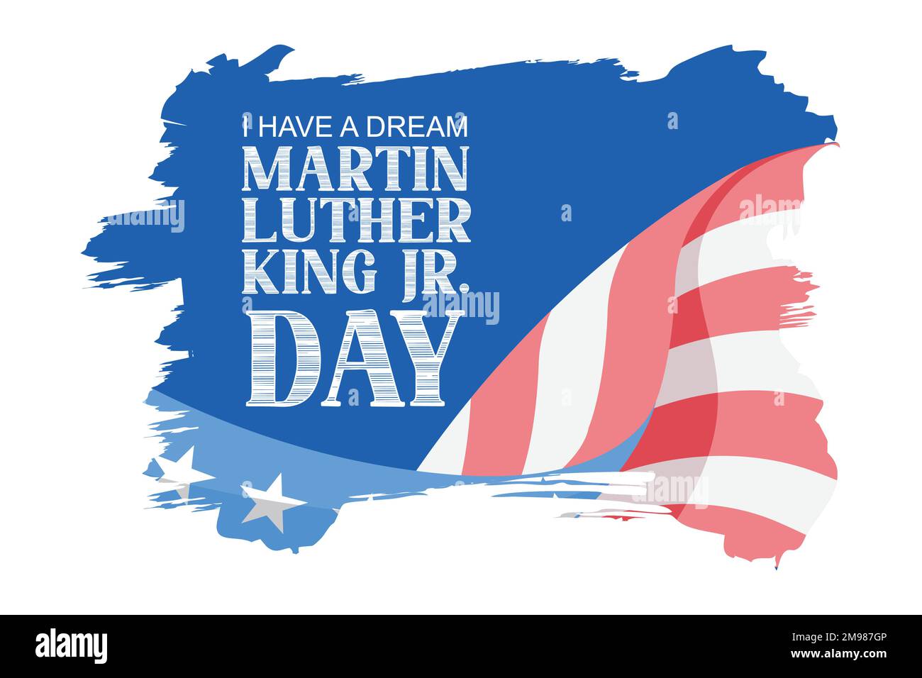 martin luther king giorno banner design, piatto vettore moderna illustrazione Illustrazione Vettoriale