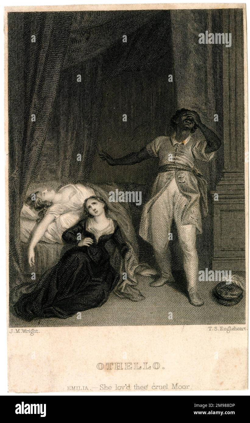 Shakespeare - Othello - Emilia: Lei lov'd thee, crudele Moor. Foto Stock