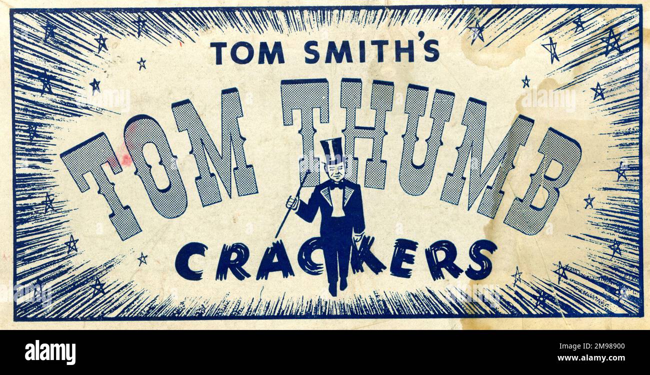 Pubblicità, Tom Thumb Christmas Crackers di Tom Smith. Foto Stock