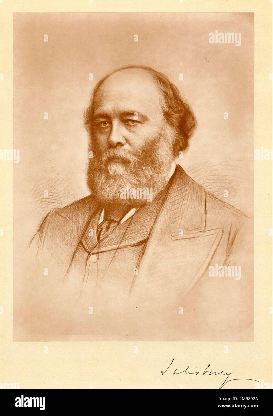 Lord Salisbury (Robert Arthur Talbot Gascoyne-Cecil, 3rd marchese di Salisbury, 1830-1903), primo ministro britannico. Foto Stock