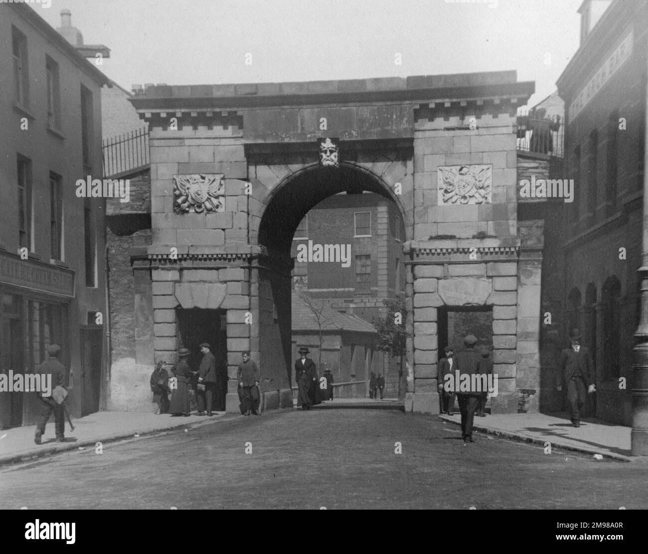 Bishop's Gate, Londonderry (Derry), Irlanda del Nord. Foto Stock