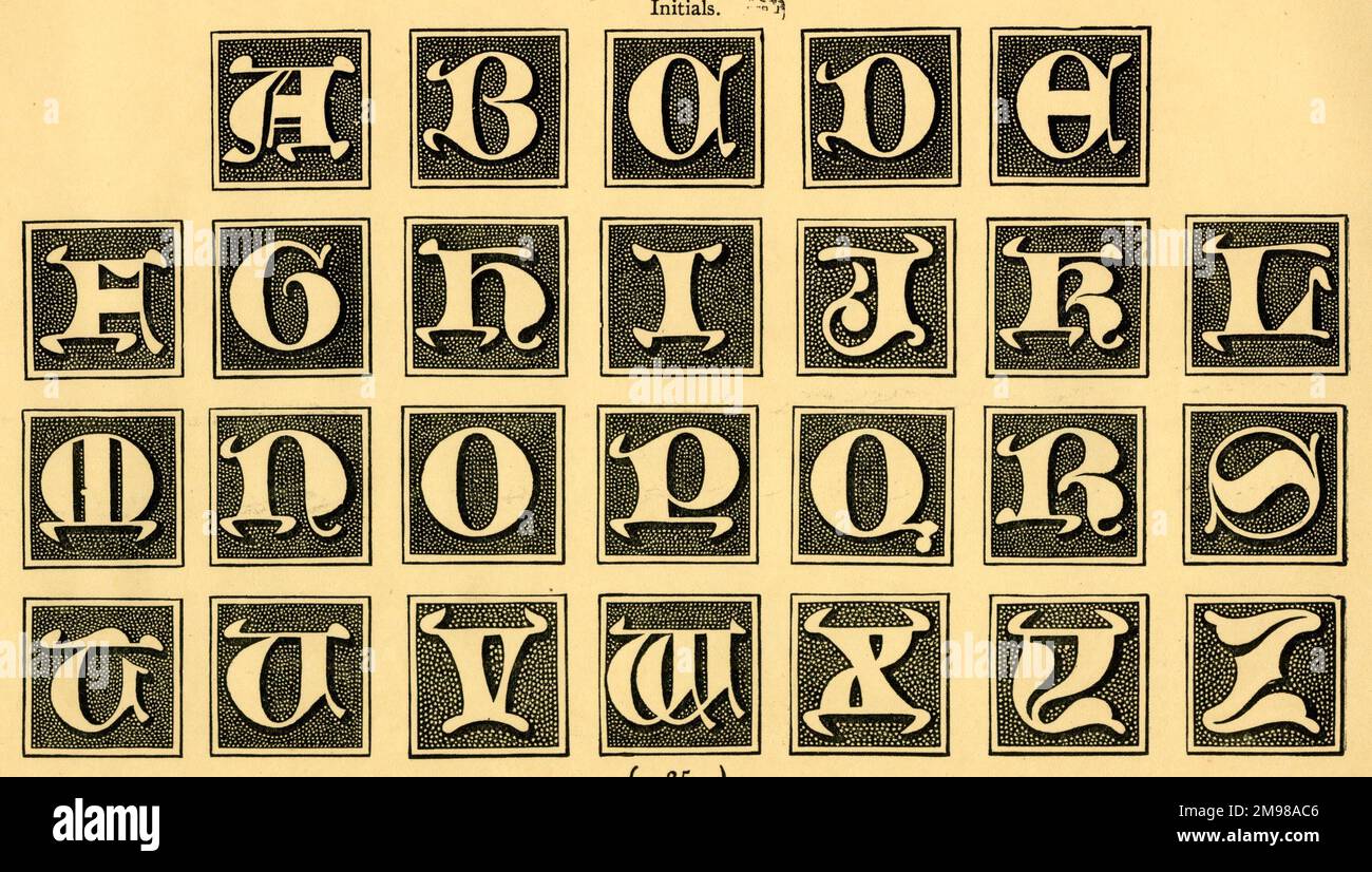 Struttura a blocchi con caratteri alfabetici, maiuscoli A-Z. Foto Stock