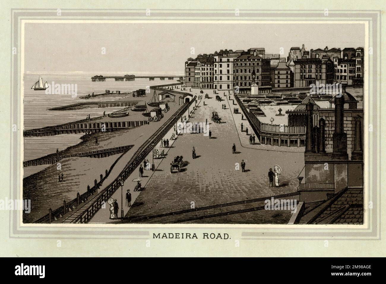 Madeira Road, Brighton, Sussex. Foto Stock