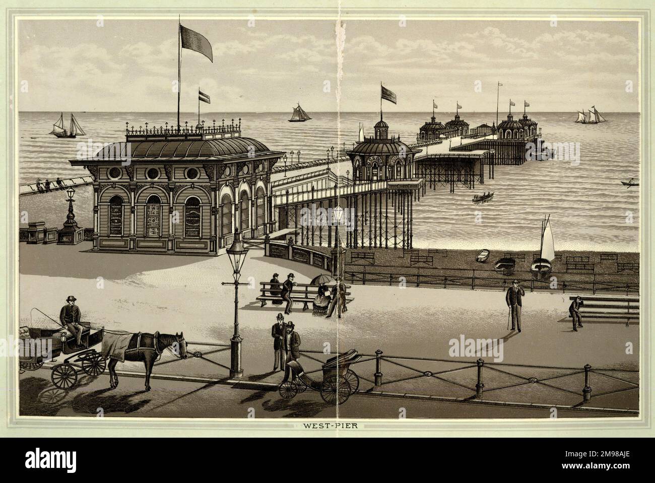 West Pier, Brighton, Sussex. Foto Stock