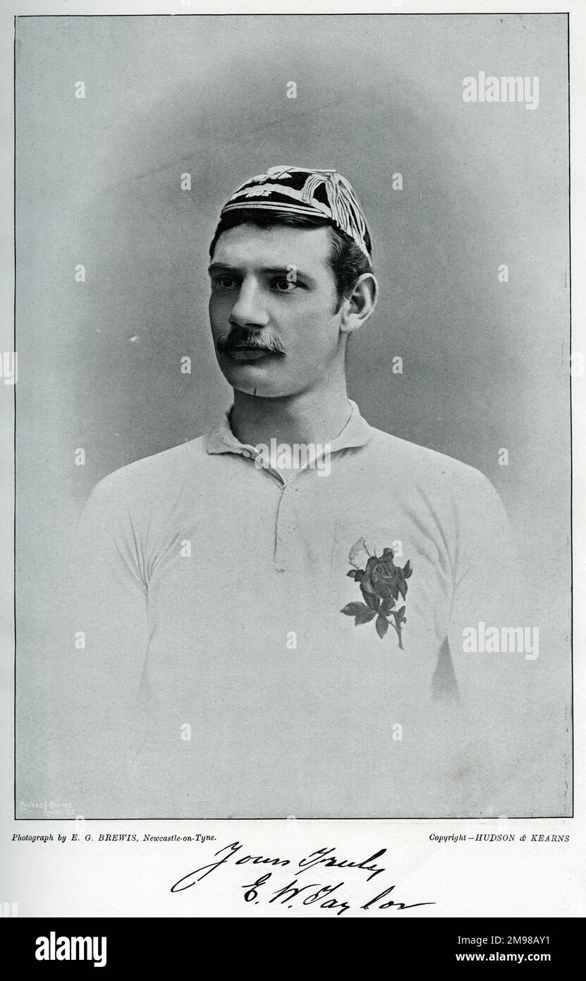 Ernest William Taylor (1869-1936), giocatore e capitano di rugby internazionale dell'Inghilterra. Foto Stock