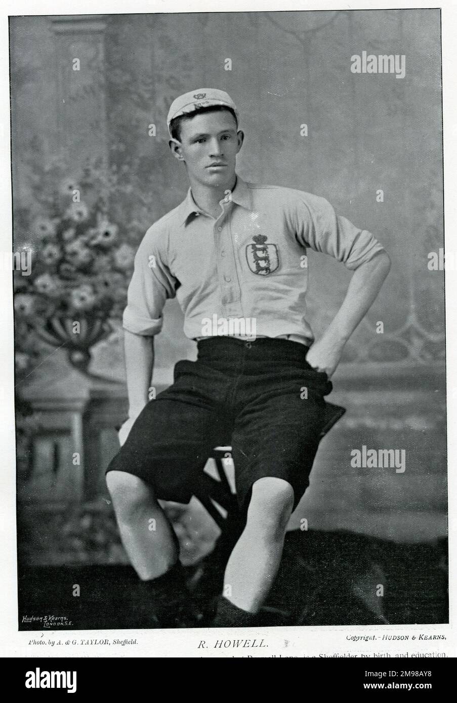 Rabbi 'Rab' Howell (1867-1937), calciatore nato nello Yorkshire di discendenza romana che ha giocato per Sheffield United, Liverpool, Preston North End e Inghilterra. Foto Stock