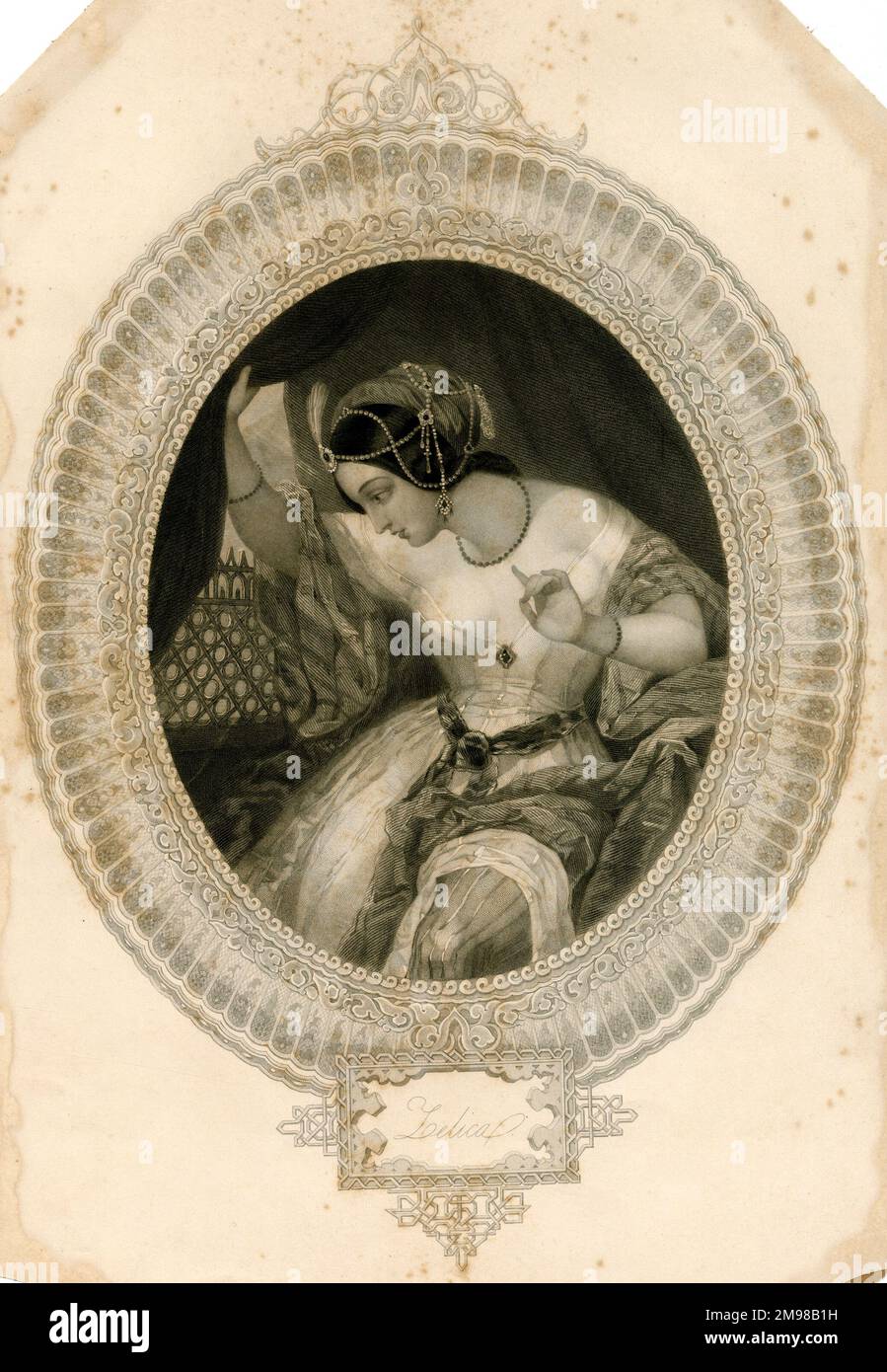 Zelica - ma c'era una, tra le Maid scelte, che si era arrossita dietro le sfumature di seta della galleria - un personaggio del Profeta velato, Lalla Rookh, una lunga poesia narrativa di Thomas Moore, pubblicata per la prima volta nel 1817. Foto Stock