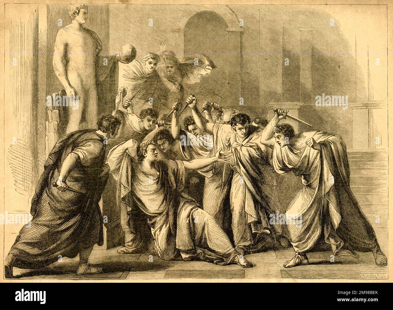 L'assassinio di Giulio Cesare. Foto Stock