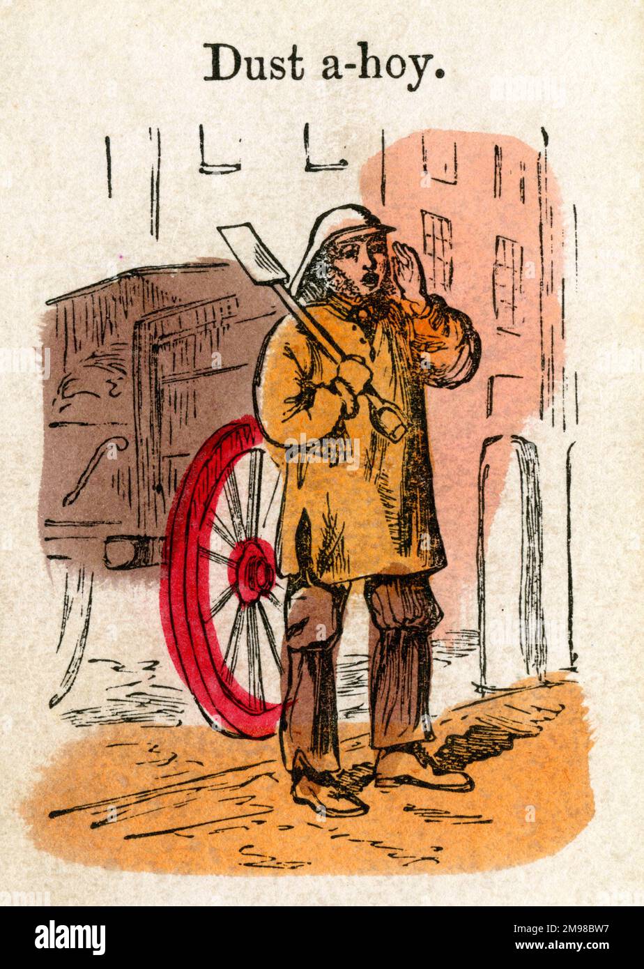 Gioco di carte, le strade di Londra - Dustman. Foto Stock