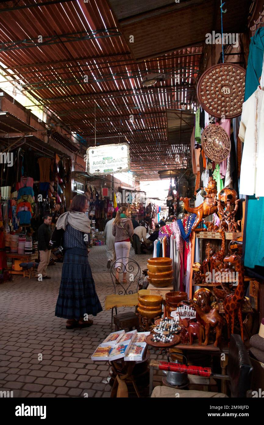 Souk, Marrakech, Marocco Foto Stock