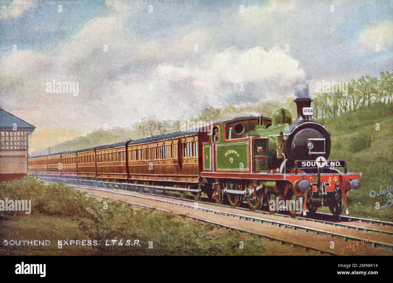 Treno espresso Southend, sulla London, Tilbury & Southend Railway. Foto Stock