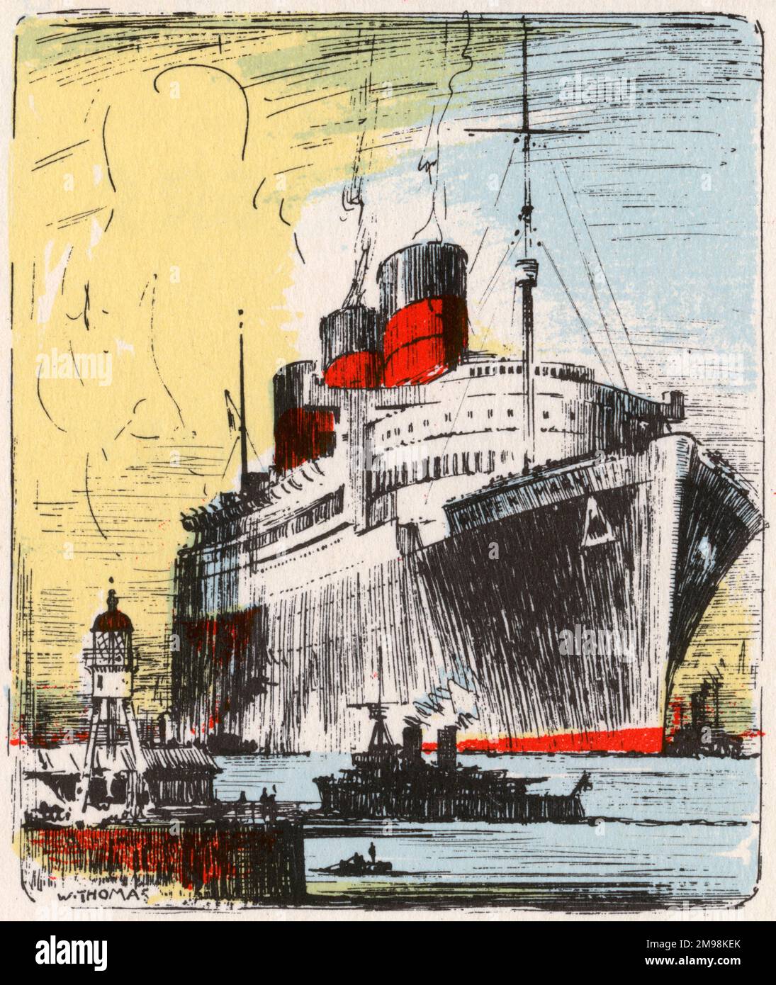 Nave da crociera RMS Queen Mary, Cunard Line. Foto Stock