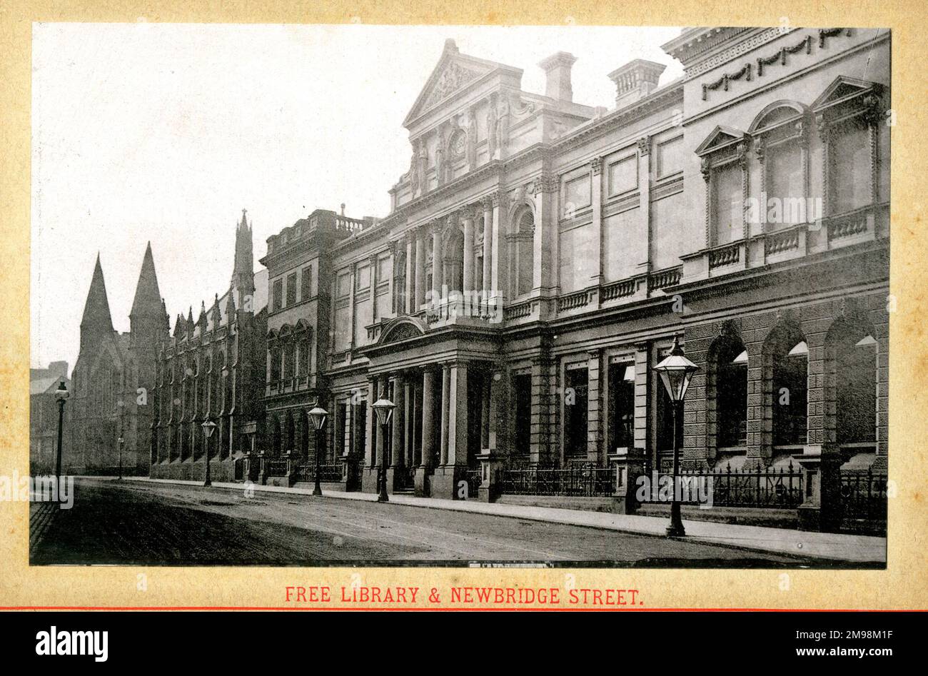Newcastle upon Tyne - Biblioteca gratuita e Newbridge Street. Foto Stock