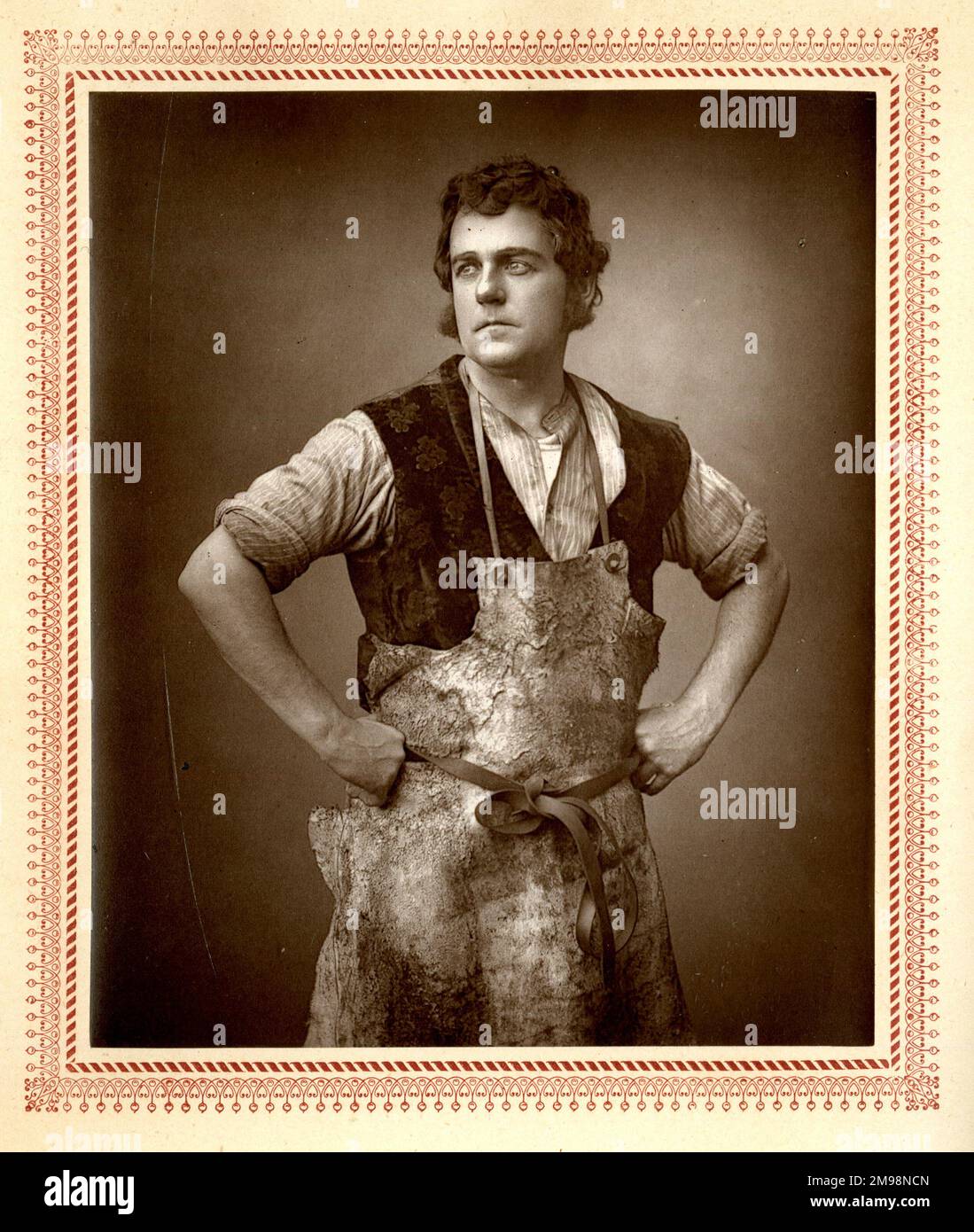 George Barrett, attore, in Hoodman Blind - in The Theatre Magazine, novembre 1885. Foto Stock