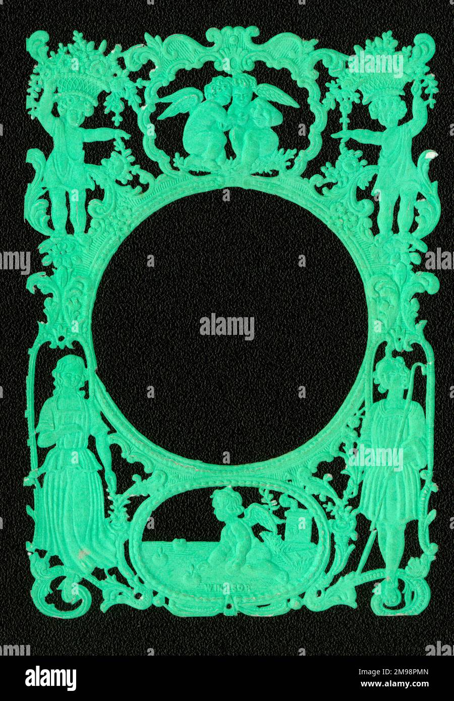 Fusto decorativo verde fusto fusto fusto fusto. Foto Stock