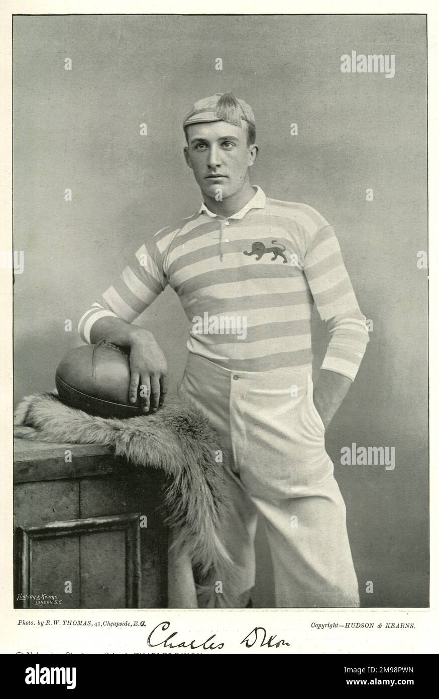 Charles Dixon, giocatore di rugby e vogatore. Foto Stock