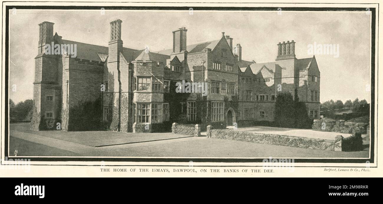 Casa di T H Ismaggio, fondatore della White Star Line, a Dawpool (Dalpool), Cheshire, sulle rive del fiume Dee. Foto Stock