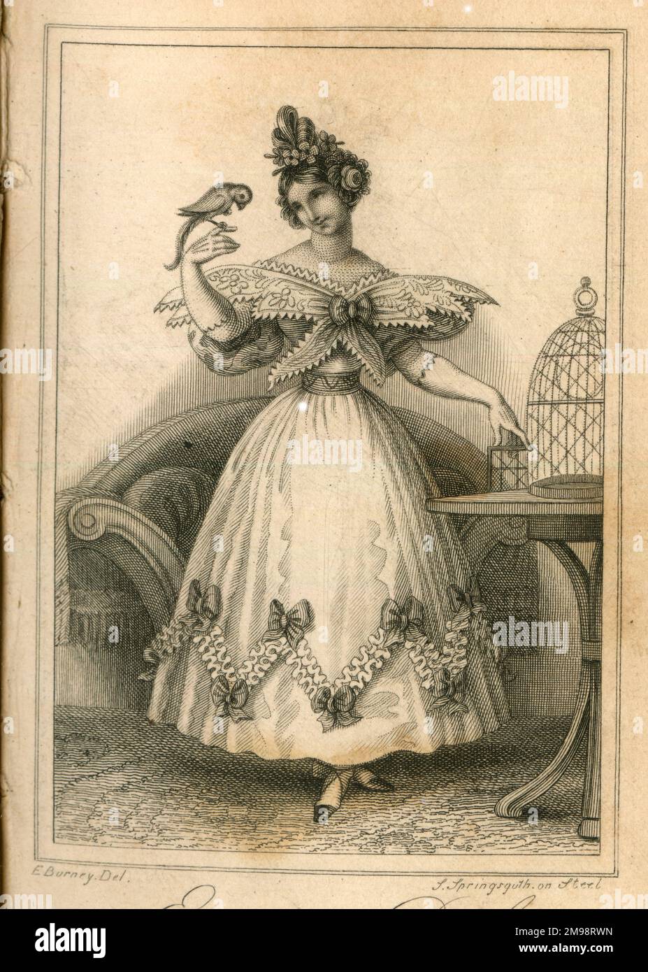 Ladies' Fashion - abito da sera decorato in modo ornato. Foto Stock