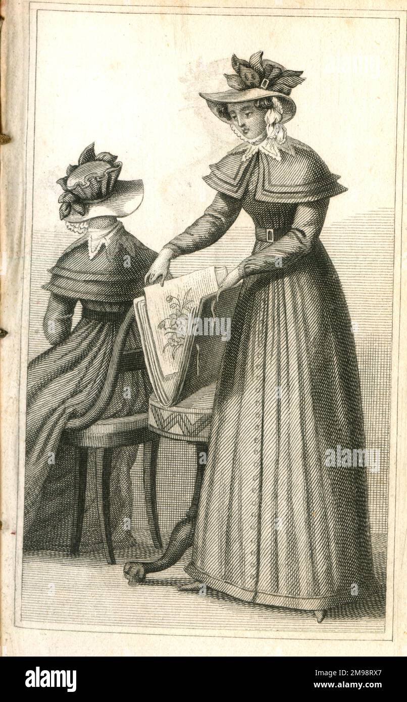 Ladies' Fashion -- costume da esterno, grafica d'osservazione. Foto Stock