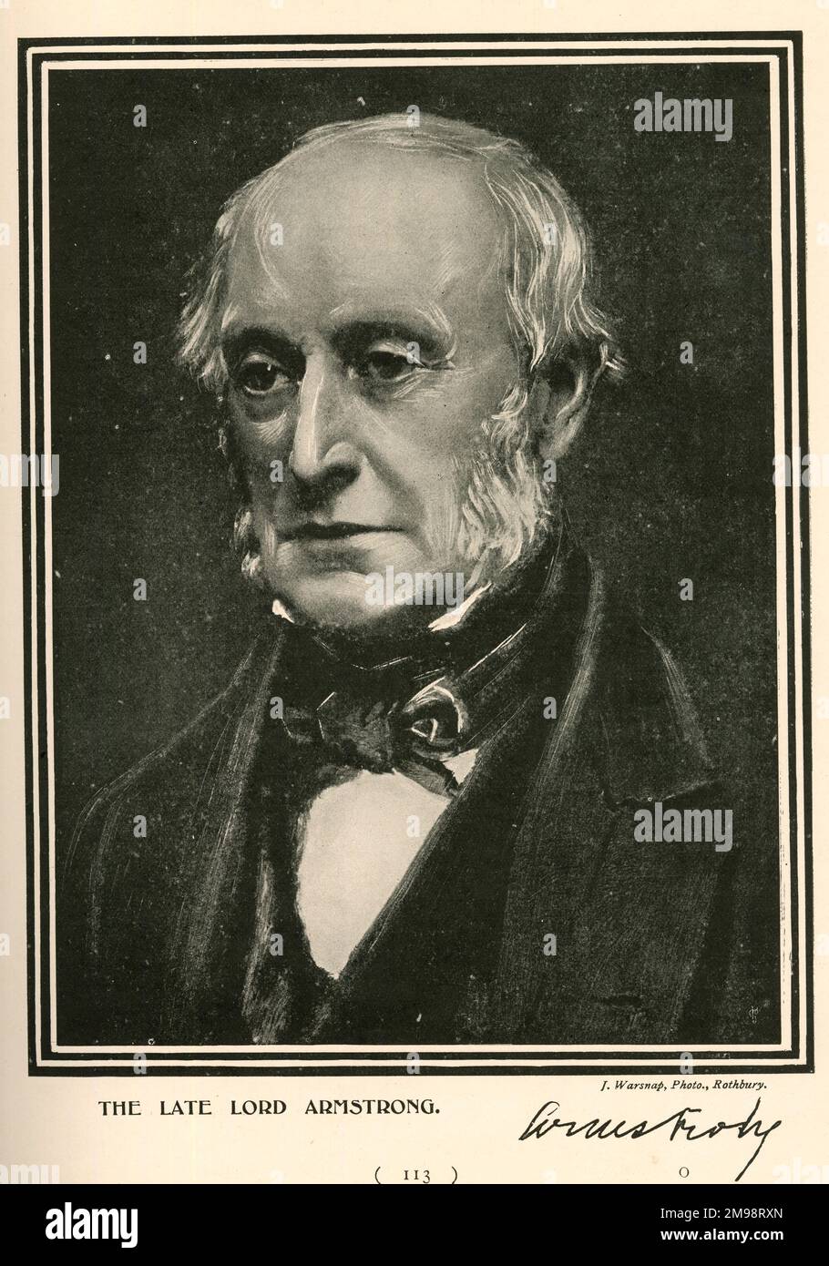William George Armstrong, 1st Barone Armstrong (1810-1900), produttore di armamenti, scienziato, inventore e filantropo. Foto Stock