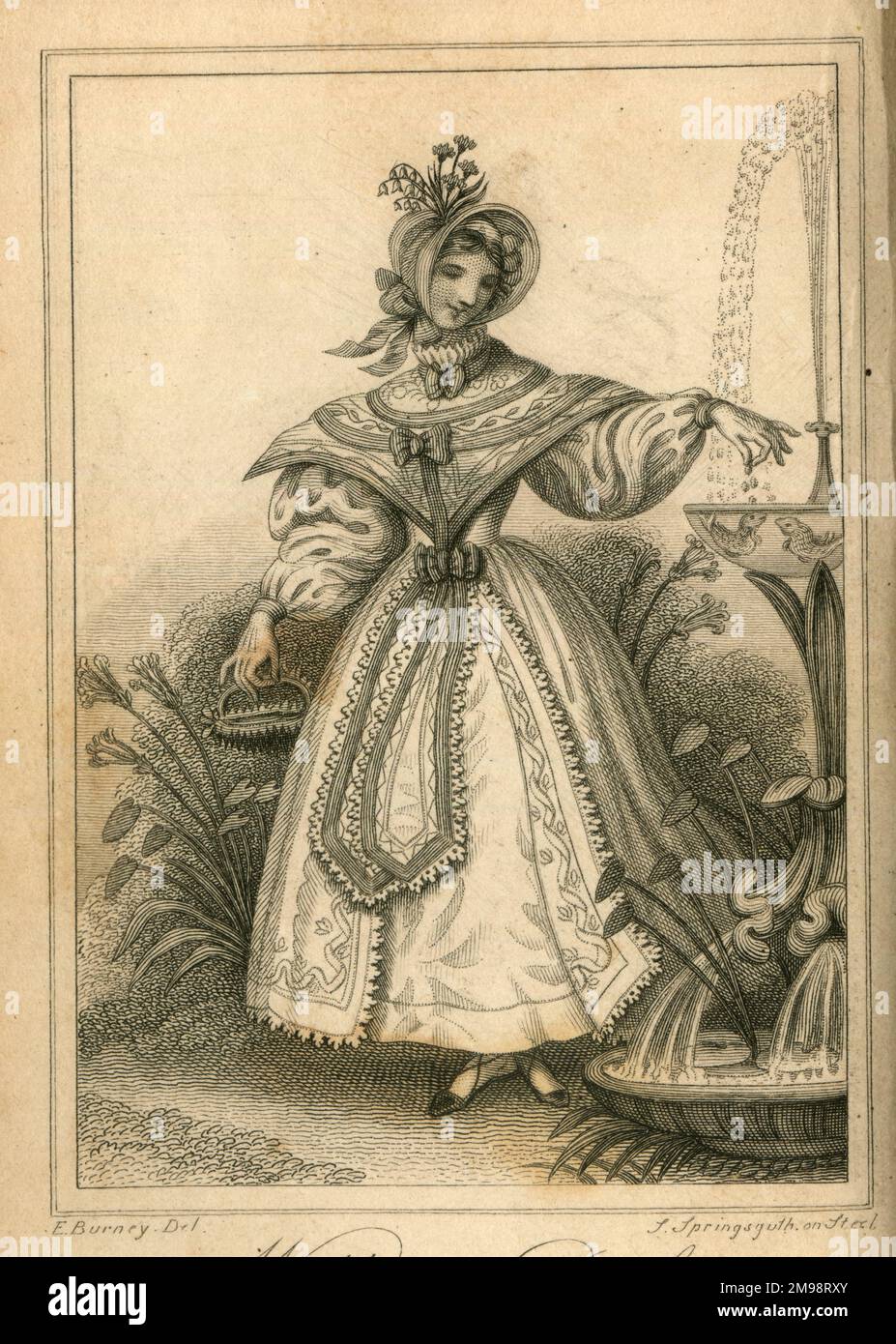 Donna Moda -- abito da passeggio. Foto Stock