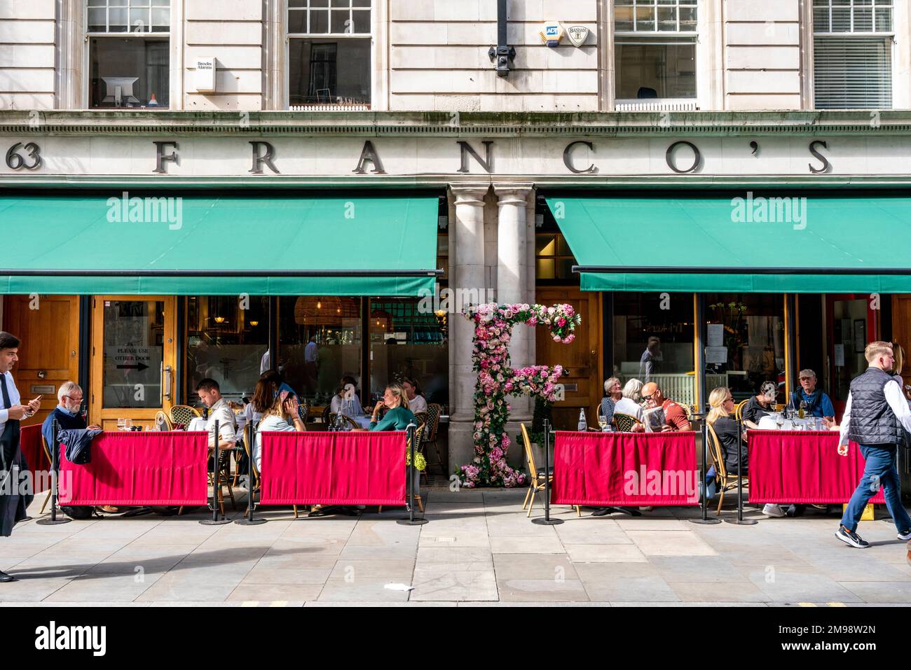 Franco's Restaurant, Jermyn Street, Londra, Regno Unito. Foto Stock