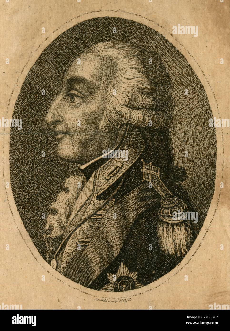 Adam Duncan, 1st Visconte Duncan (1731-1804), ammiraglio britannico che sconfisse la flotta olandese nella battaglia di Camperdown nell'ottobre 1797. Foto Stock