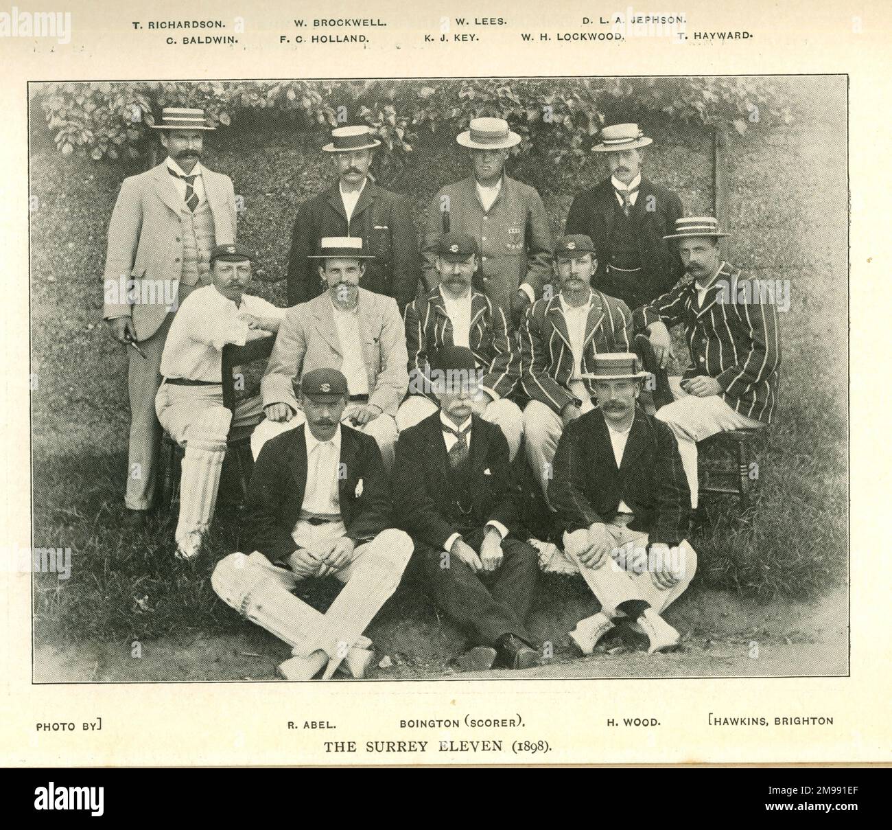 Surrey Cricket Team 1898. Foto Stock