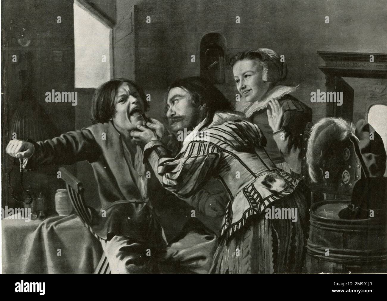 Il dentista di J M Molenaer. Foto Stock