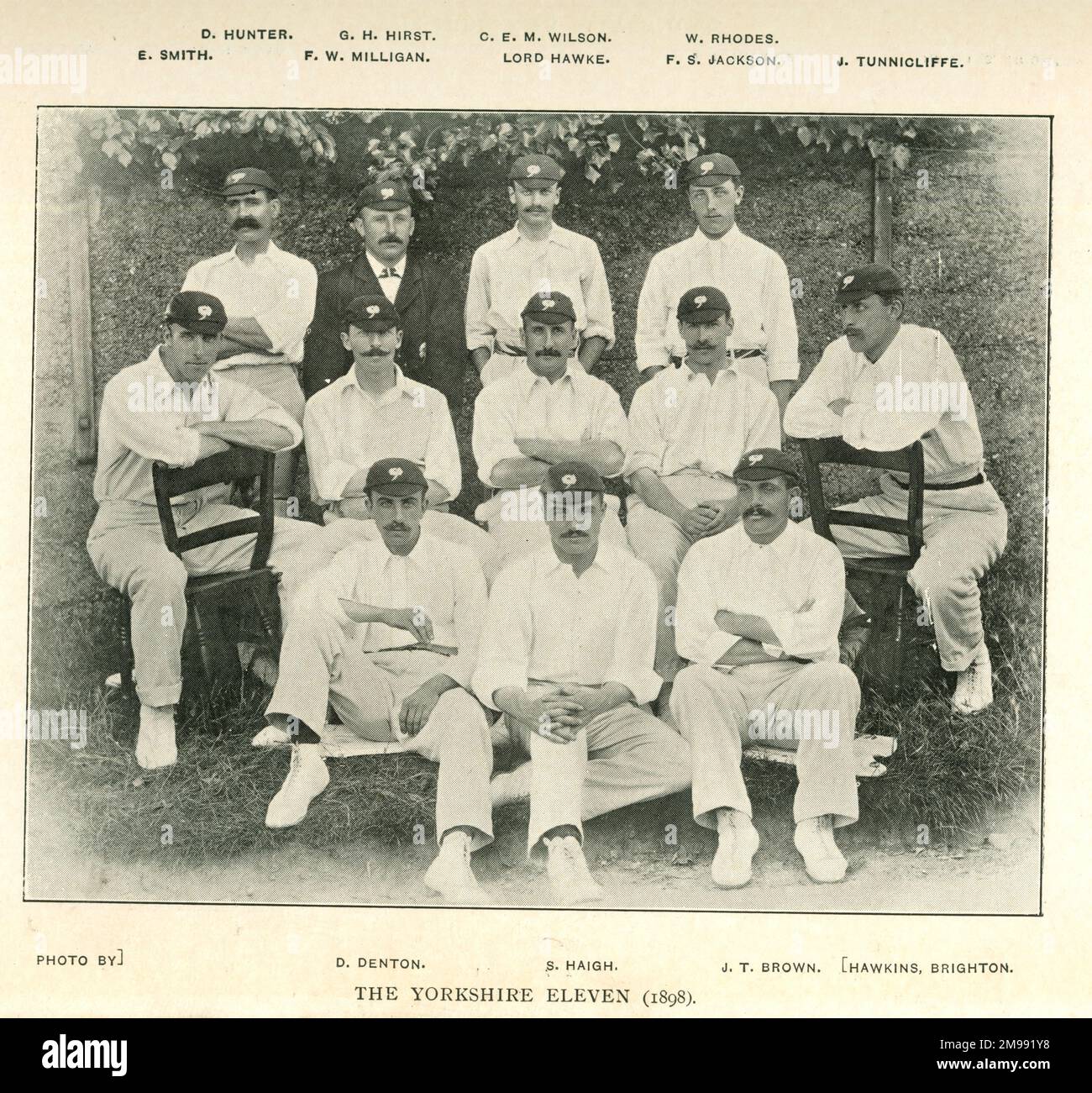 Yorkshire Cricket Team 1898. Foto Stock