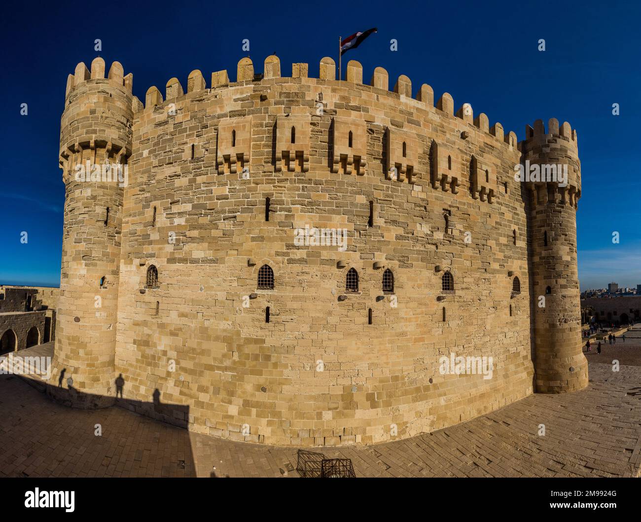 Cittadella di Qaitbay (Forte di Qaitbey) ad Alessandria, Egitto Foto Stock