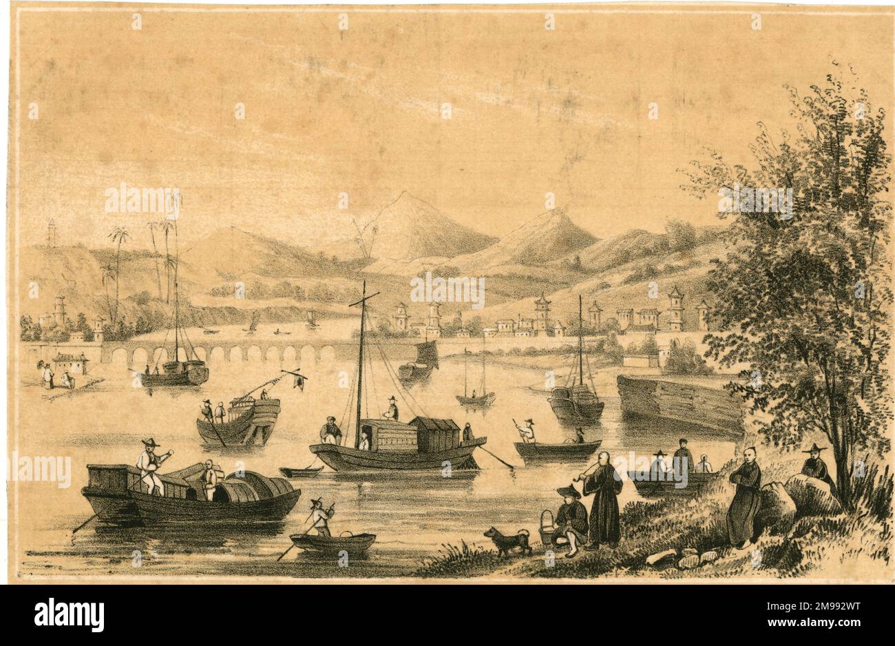 Foo Choo Foo (Fuzhou), uno dei cinque porti aperti al commercio britannico dal trattato di Nanking del 1842, dopo la prima guerra dell'oppio. Foto Stock