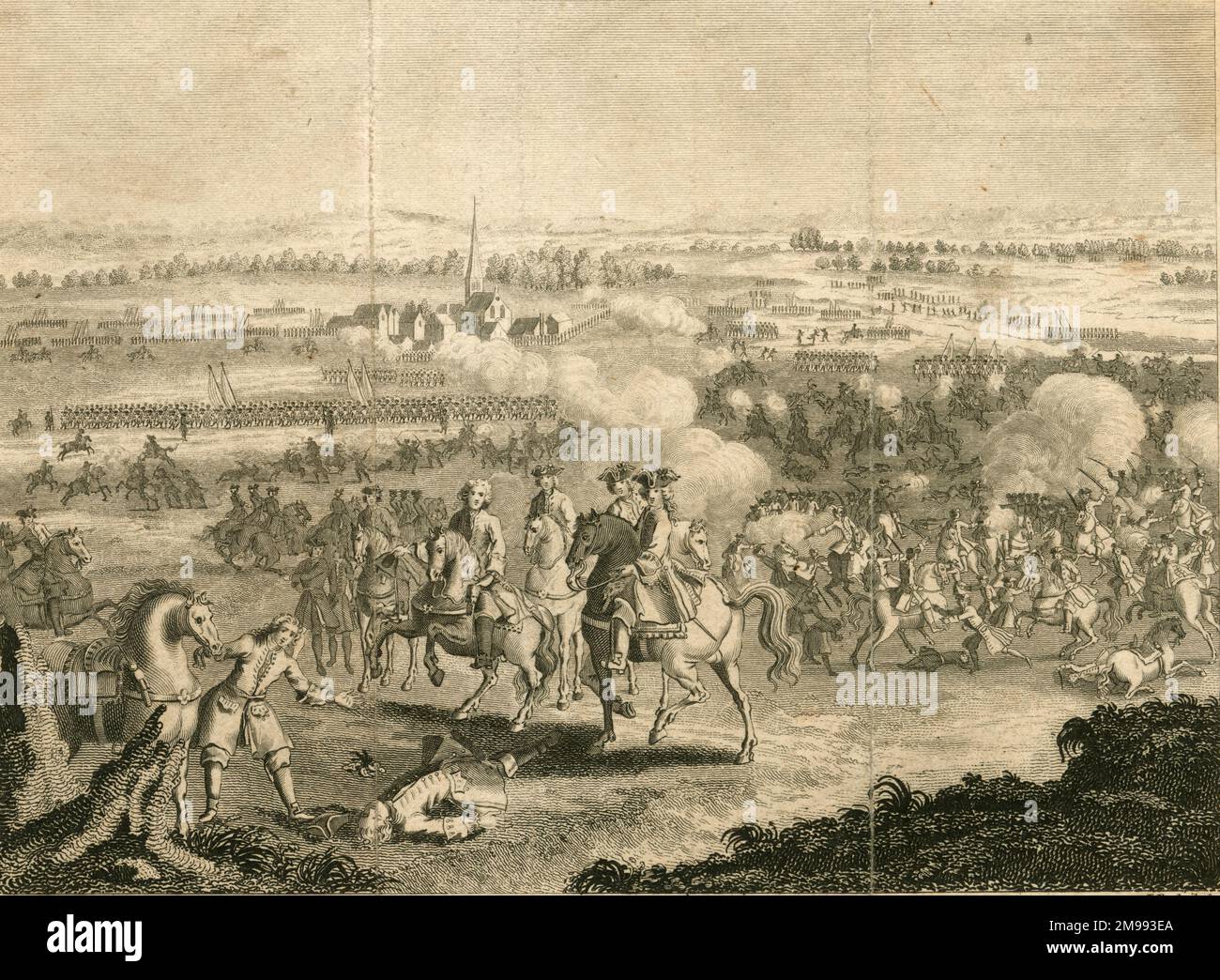 La Battaglia di Ramillies (23 maggio 1706) durante la Guerra di successione spagnola. Foto Stock