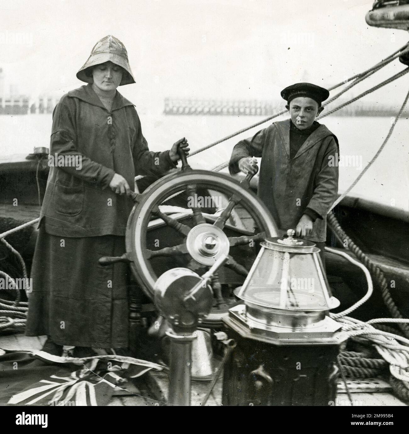 Jessica Borthwick, proprietario della goletta della Croce Rossa Grace Darling, che fu licenziato dal molo di Ostenda, in Belgio, durante la prima guerra mondiale. Foto Stock