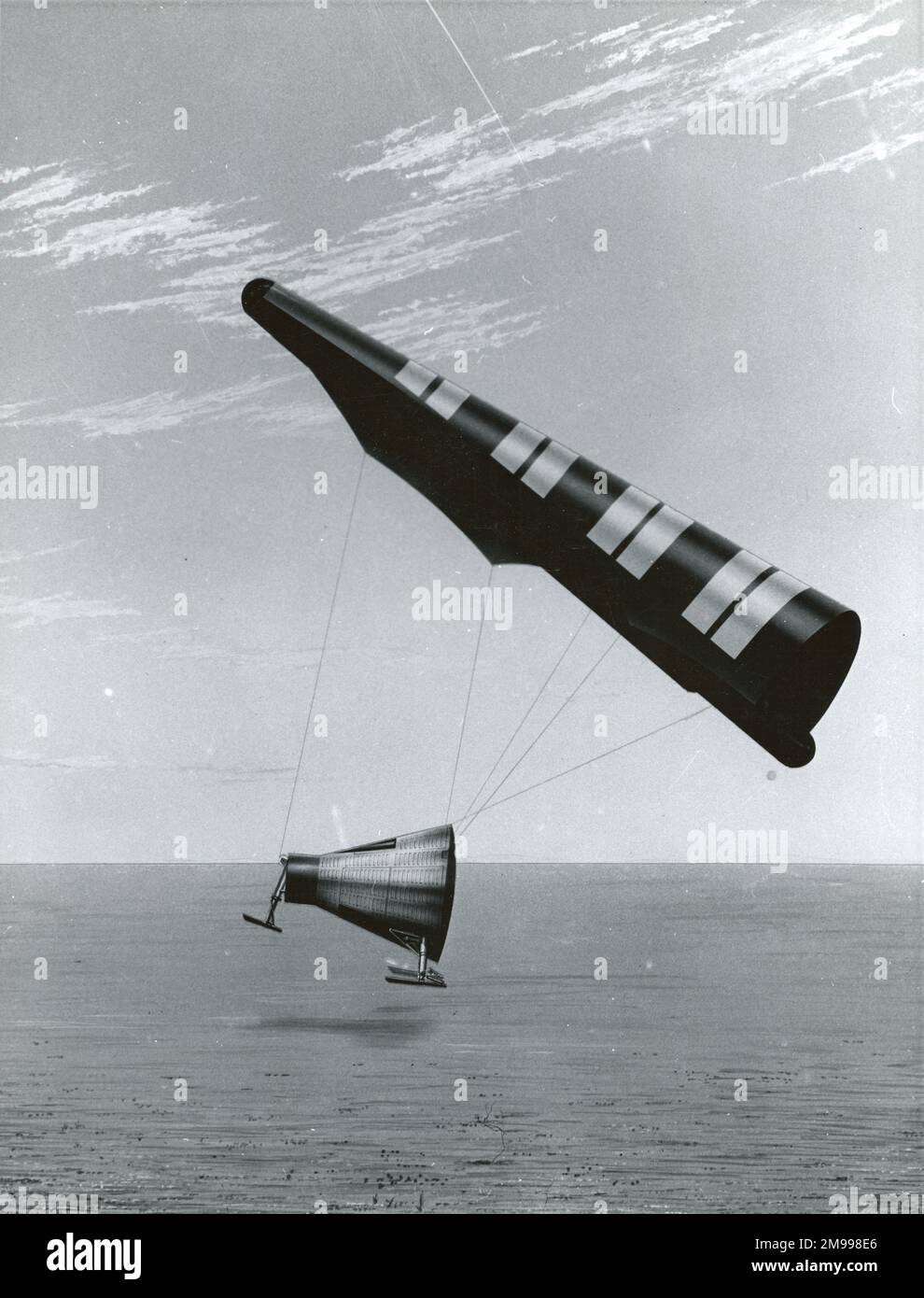 La NASA ha preso in considerazione l'utilizzo di un'ala Rogallo per recuperare la navicella spaziale Gemini. Foto Stock
