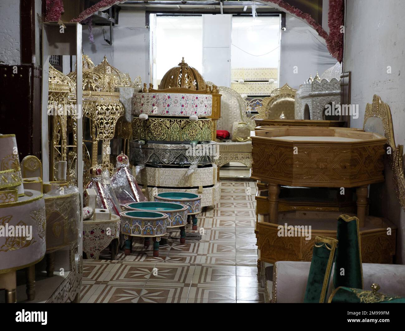 marocco fes negozio di nozze a fez medina Foto Stock