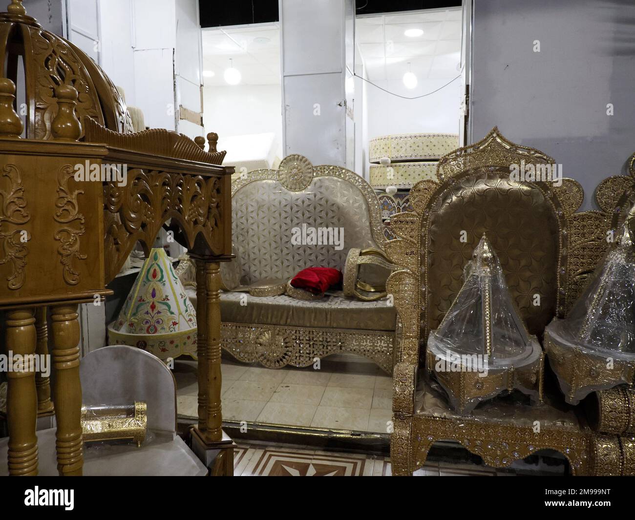 marocco fes negozio di nozze a fez medina Foto Stock