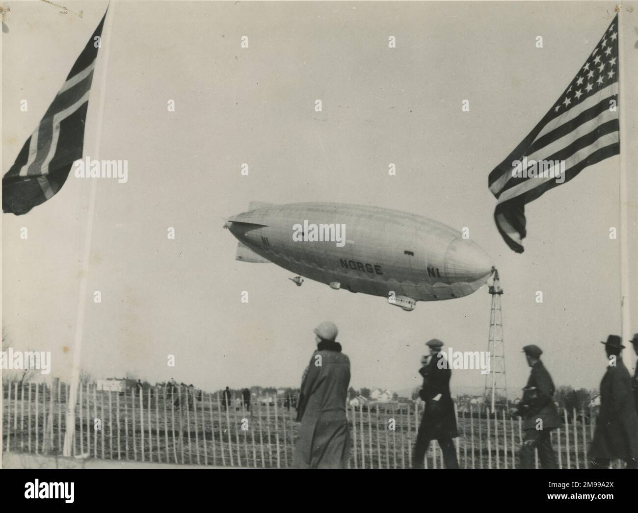 Airship Norge, il primo aereo semirigido di classe N progettato da Umberto Nobile. Foto Stock