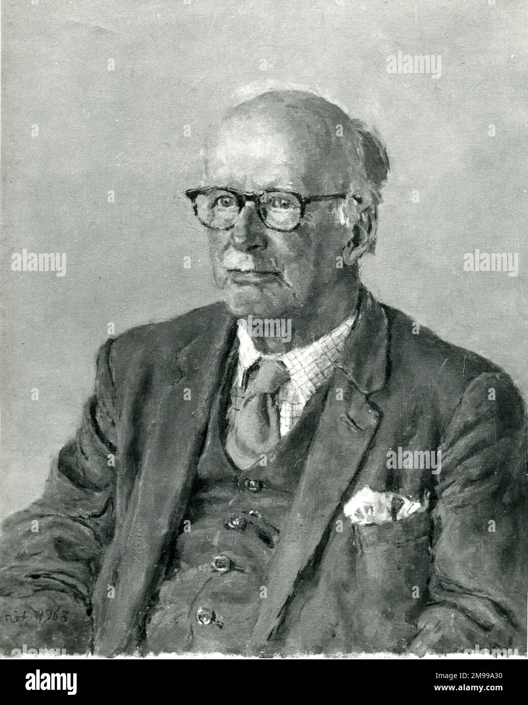 Un ritratto di Sir Harry Ralph Ricardo, 1885-1974. Foto Stock