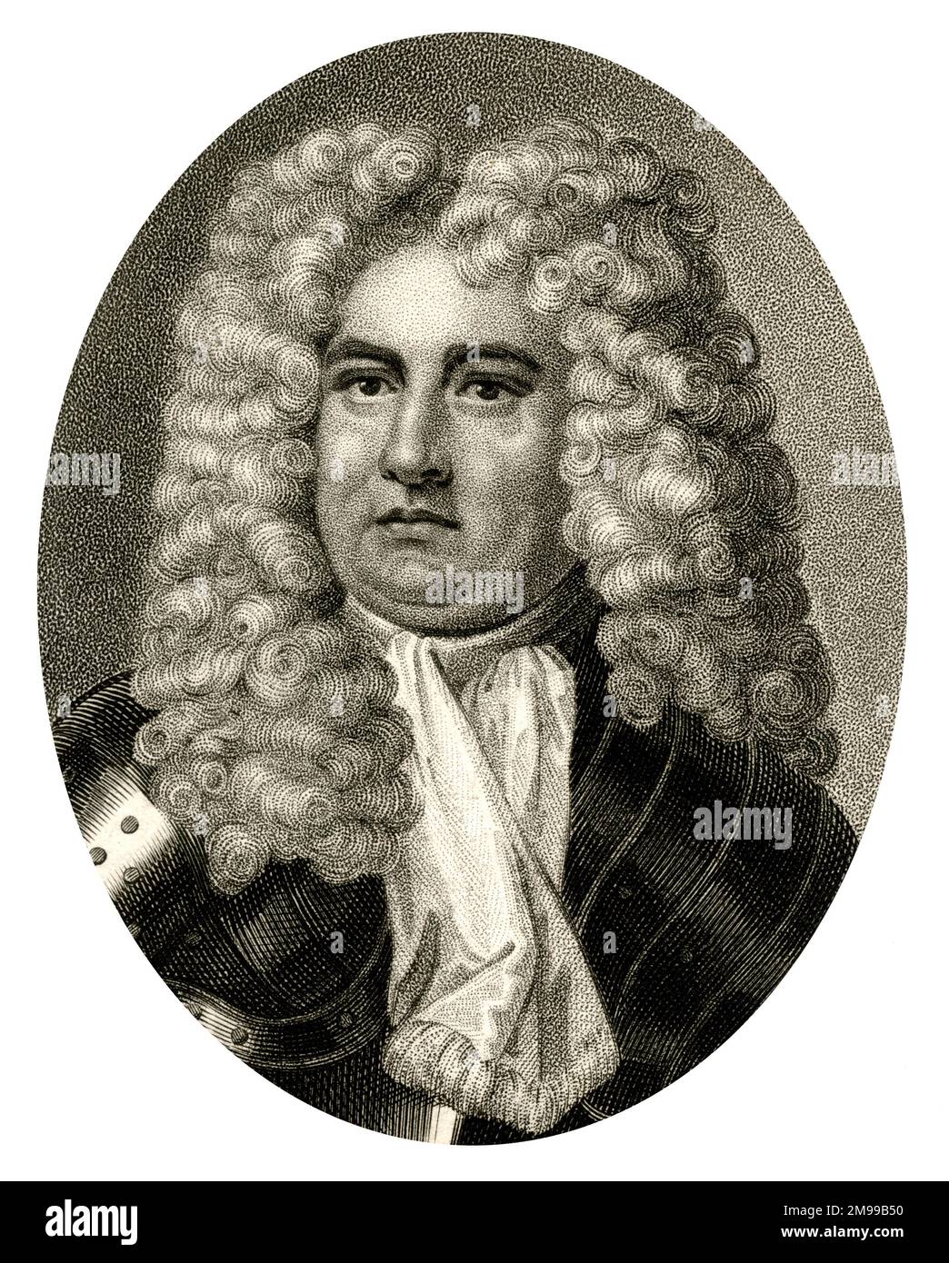 Ammiraglio della flotta Sir Cloudesley Shovell (1650-1707), ufficiale navale inglese. Foto Stock