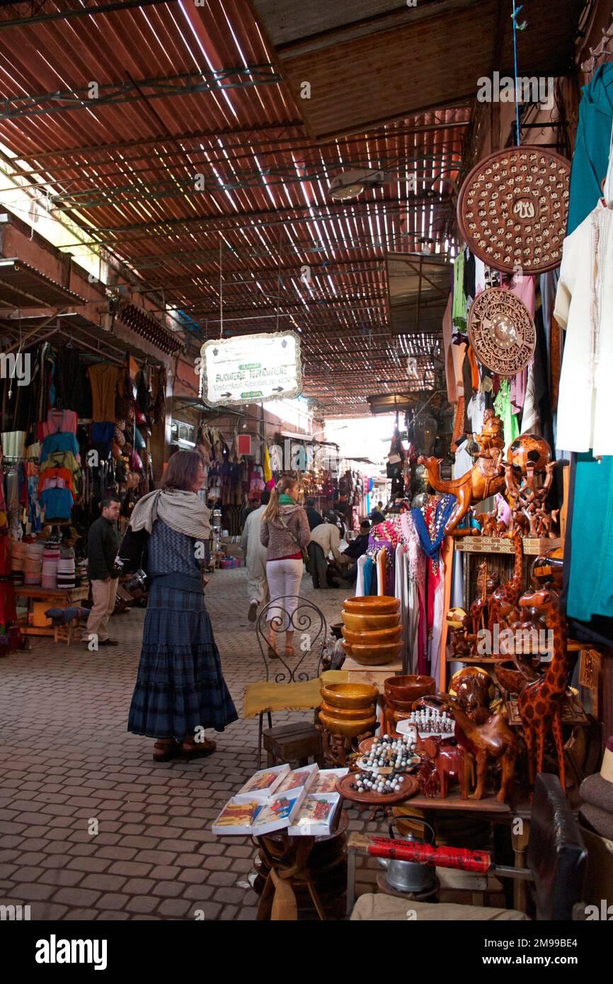 Souk, Marrakech, Marocco Foto Stock