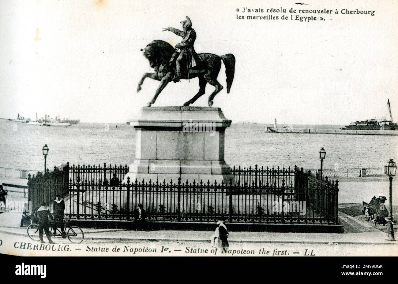 Statua di Napoleone i, Cherbourg, Francia. Foto Stock