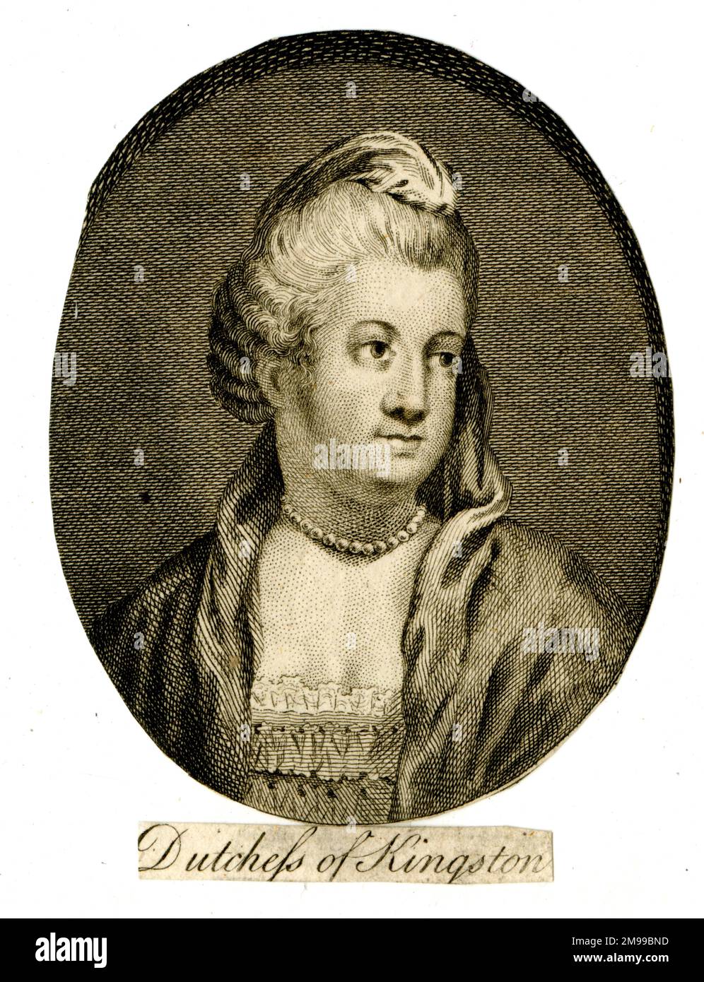 Elizabeth Chudleigh, Duchessa di Kingston-upon-Hull (1721-1788), aristocratico inglese. Foto Stock