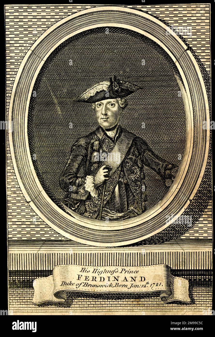 Principe Ferdinando, Duca di Brunswick (1721-1792). Foto Stock