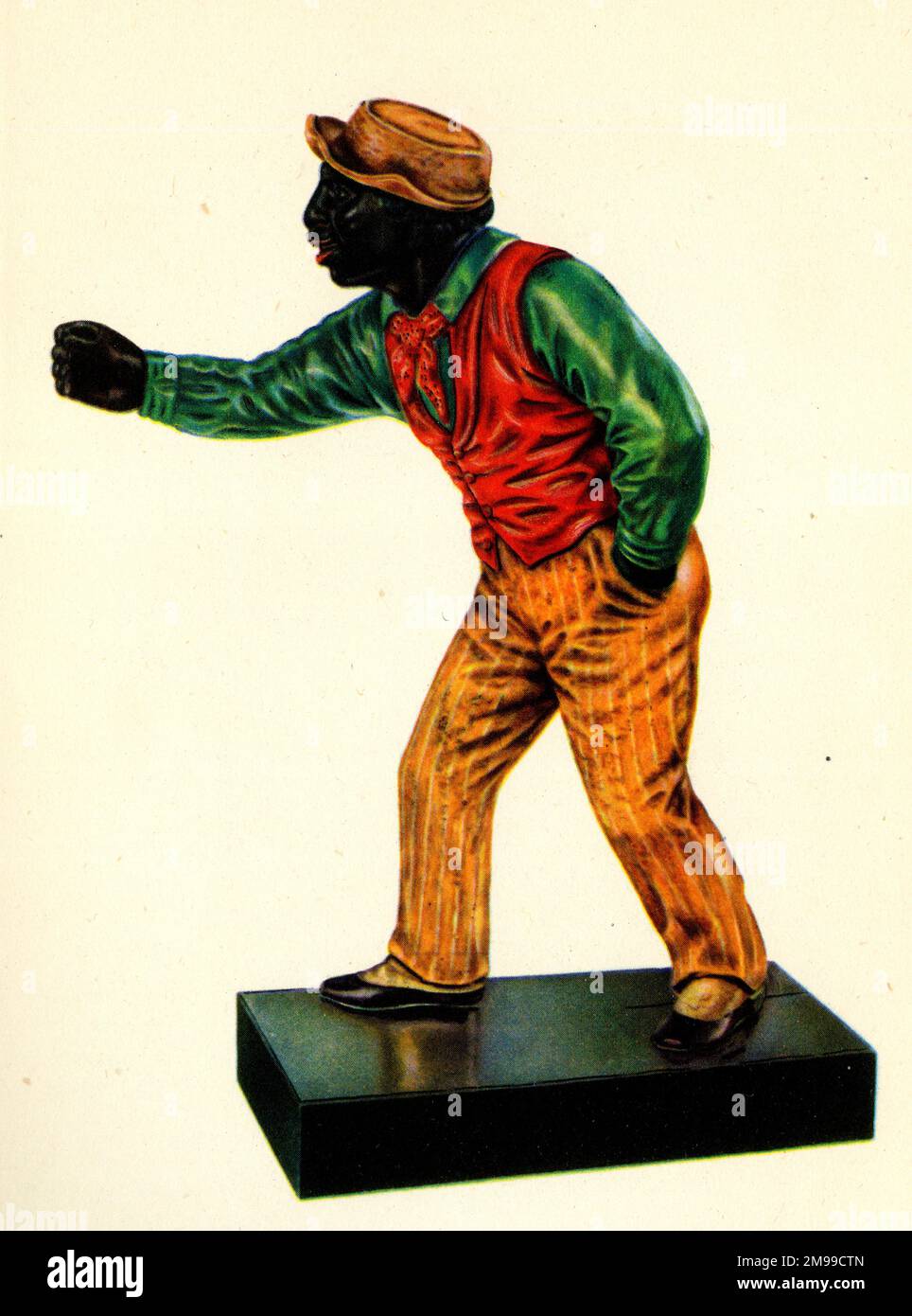 Arte popolare negli Stati Uniti - figura di ghisa, Hitching Post, usato per legare i cavalli a. Foto Stock