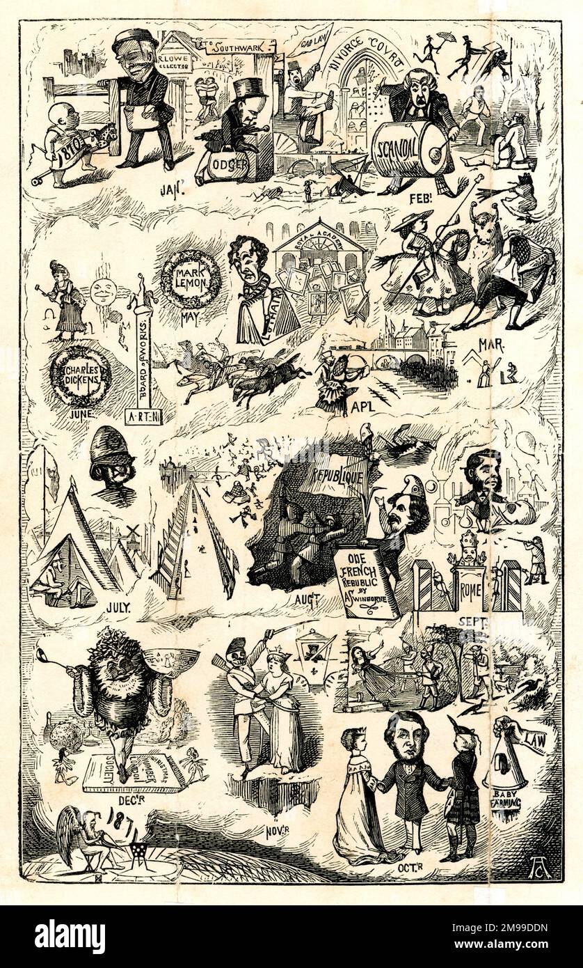 Eventi nel 1870 - London Society. Foto Stock