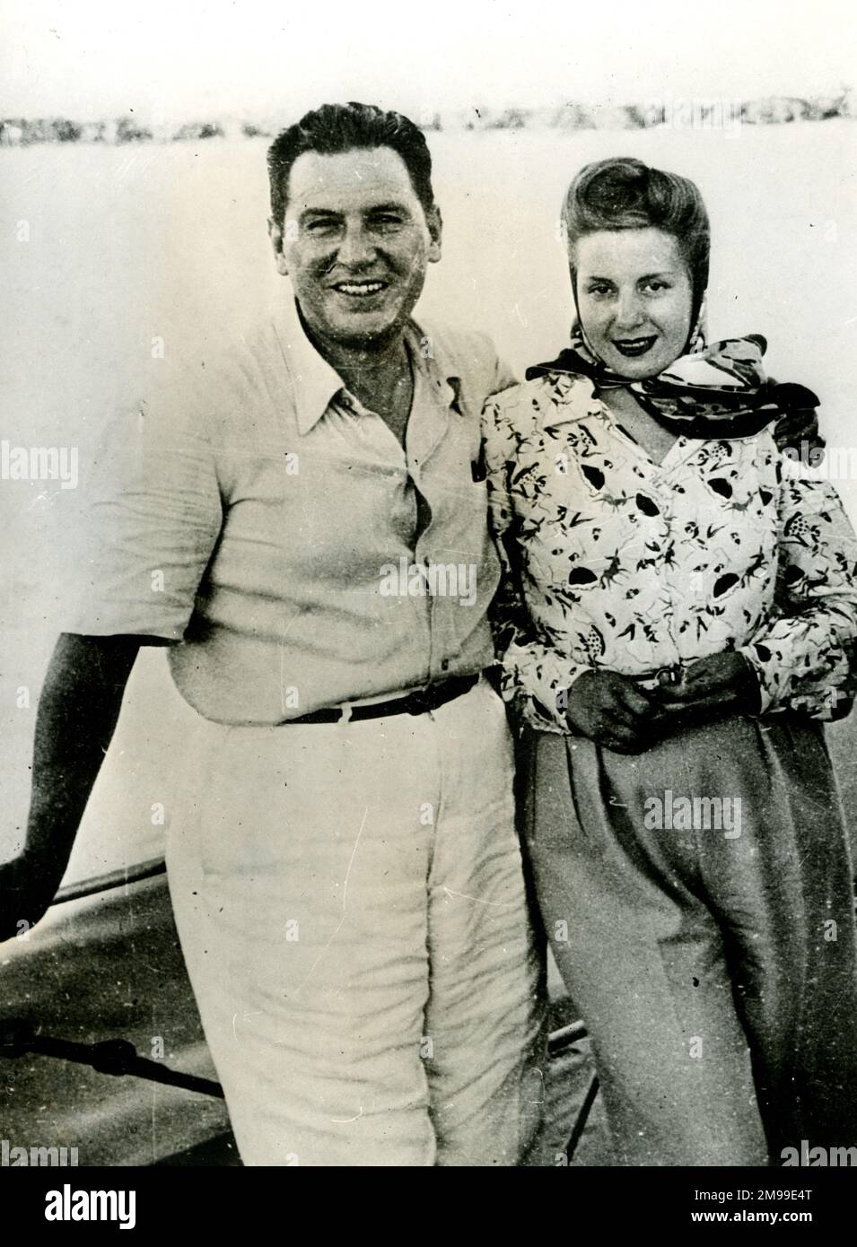Juan Domingo Peron (1895-1974), soldato e politico argentino, con sua moglie Eva Peron (evita, 1919-1952), nel maggio 1946, poco prima di diventare presidente. Foto Stock