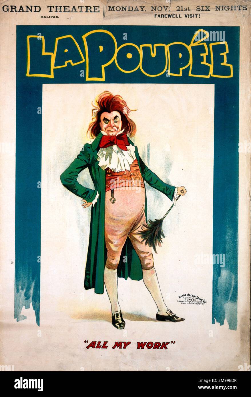 Poster, la Poupee (la bambola), un'opera comica. Foto Stock