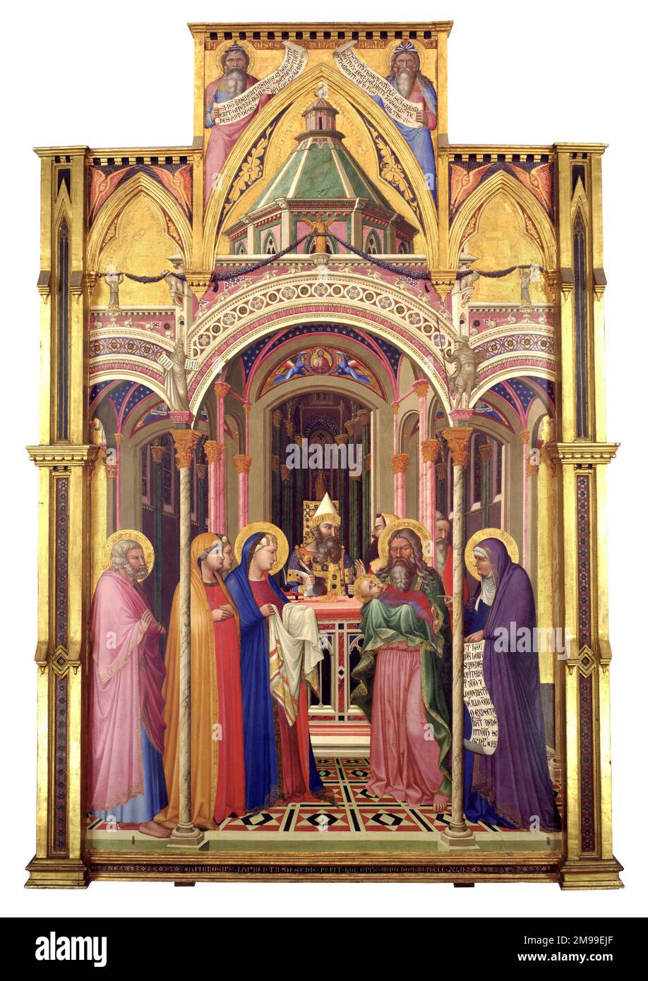 Presentazione di Gesù al Tempio di Ambrogio Lorenzetti (Ambruogio Laurati: c.1290-1348), tempera su pannello 1342 Foto Stock